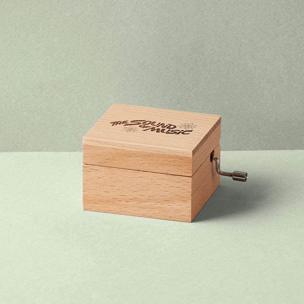 Caja musical de madera de haya The sound of music