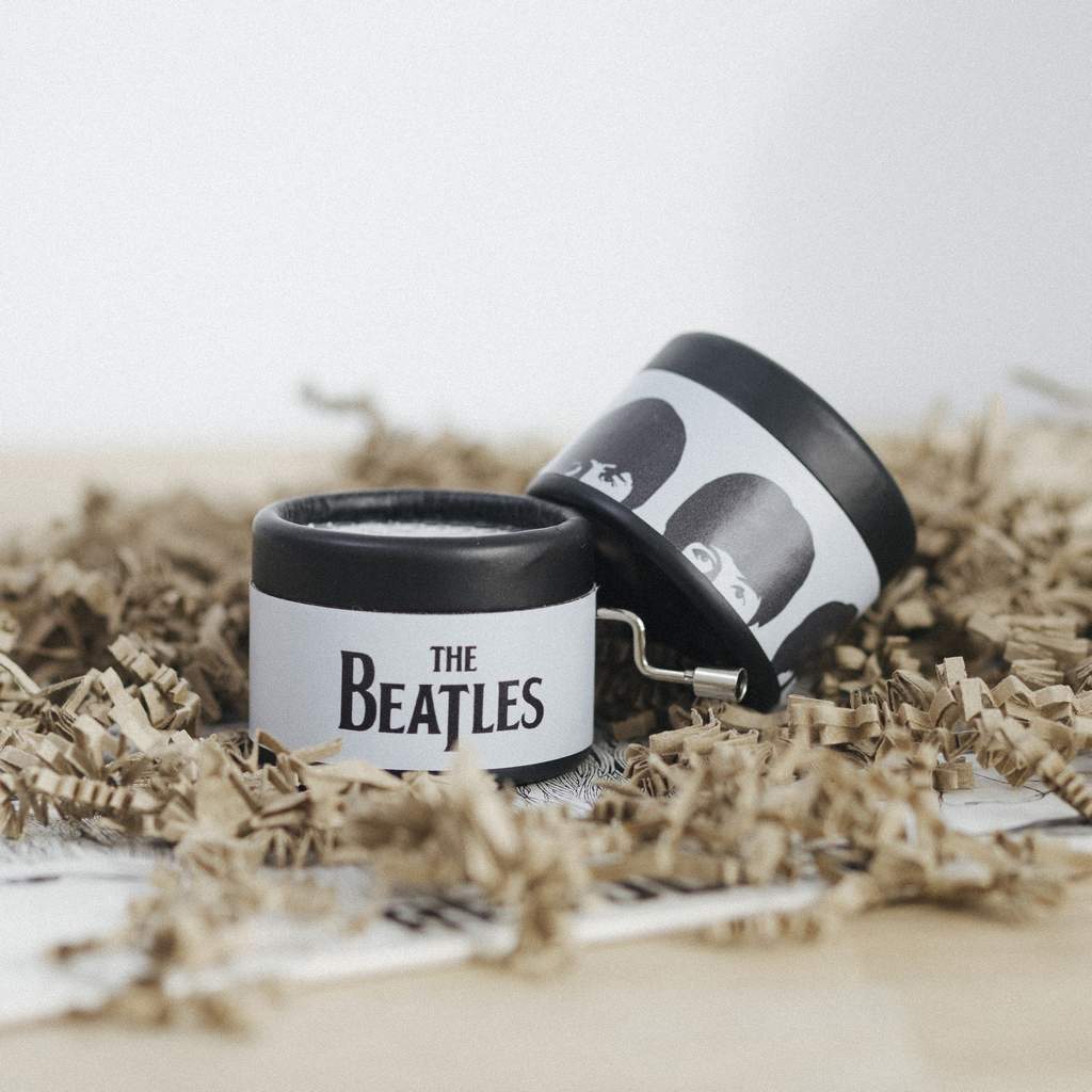 Caja musical Caras Beatles Gris