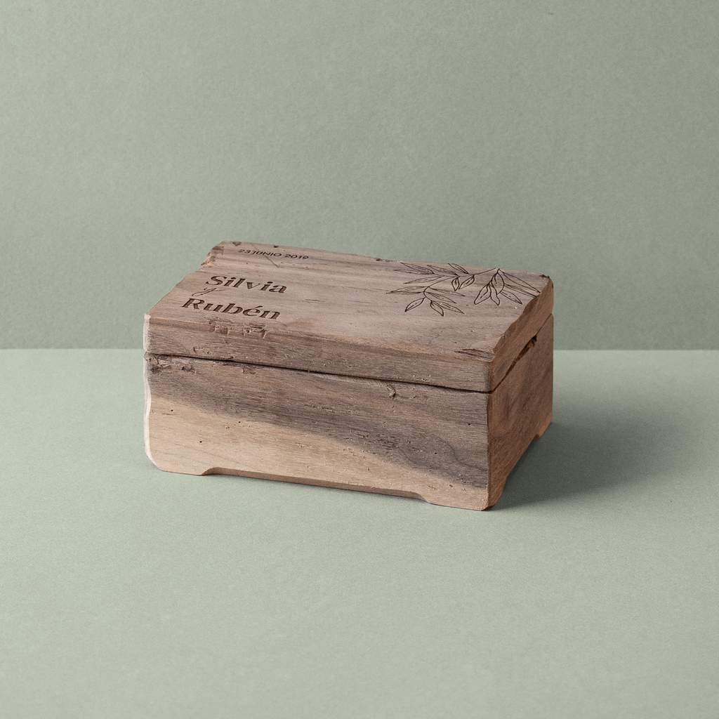 Caja musical mediana de madera de haya Liérganes