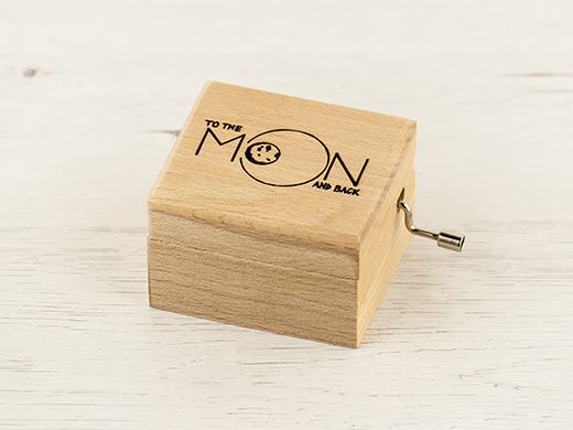 Caja musical de madera Fly me to the moon